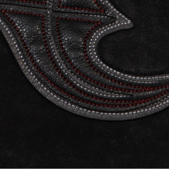 Thug Club Black T Shirt With Distinctive Embroidered Graphics - Picture 9 of 9